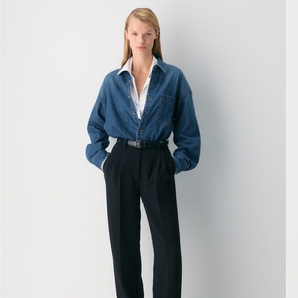 Aritzia Pants - Aritzia The Effortless Pant  Crepette High Waisted Wide Leg Trousers Size 14 NWT